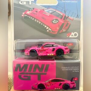 Mini GT Porsche 911 GT3 R #77 AO Racing "Roxy" 2024 IMSA Road America 1:64
